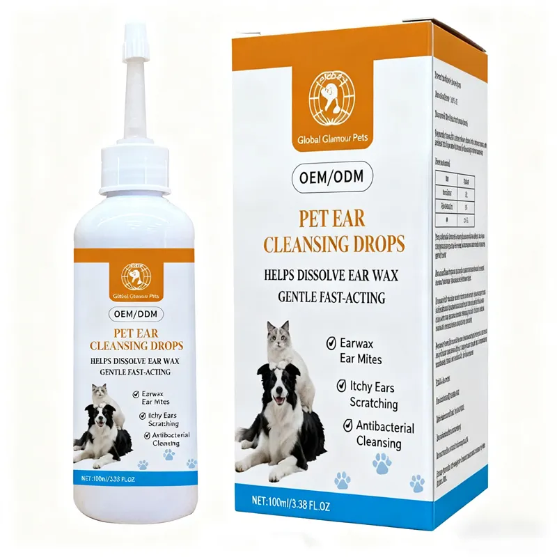 Pet Ear Cleansing Drops for Cats and Dogs