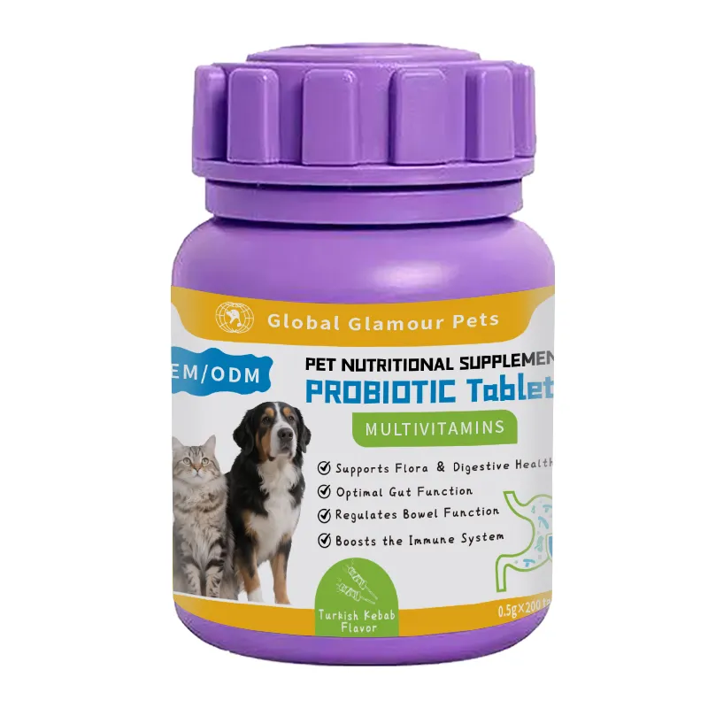 All-Stage Pet Probiotic Tablets for Dogs and Cats - Custom Branding Available