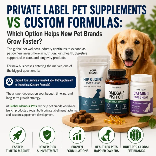 Private Label Pet Supplements vs Custom Formulas —— GlobalGlamourPets